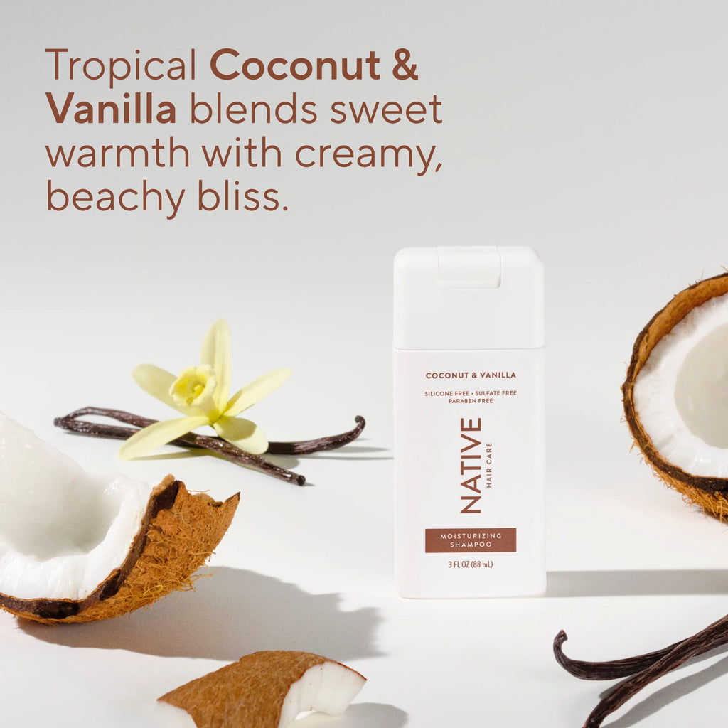 Moisturizing Shampoo Mini Coconut and Vanilla 3 Fl Oz